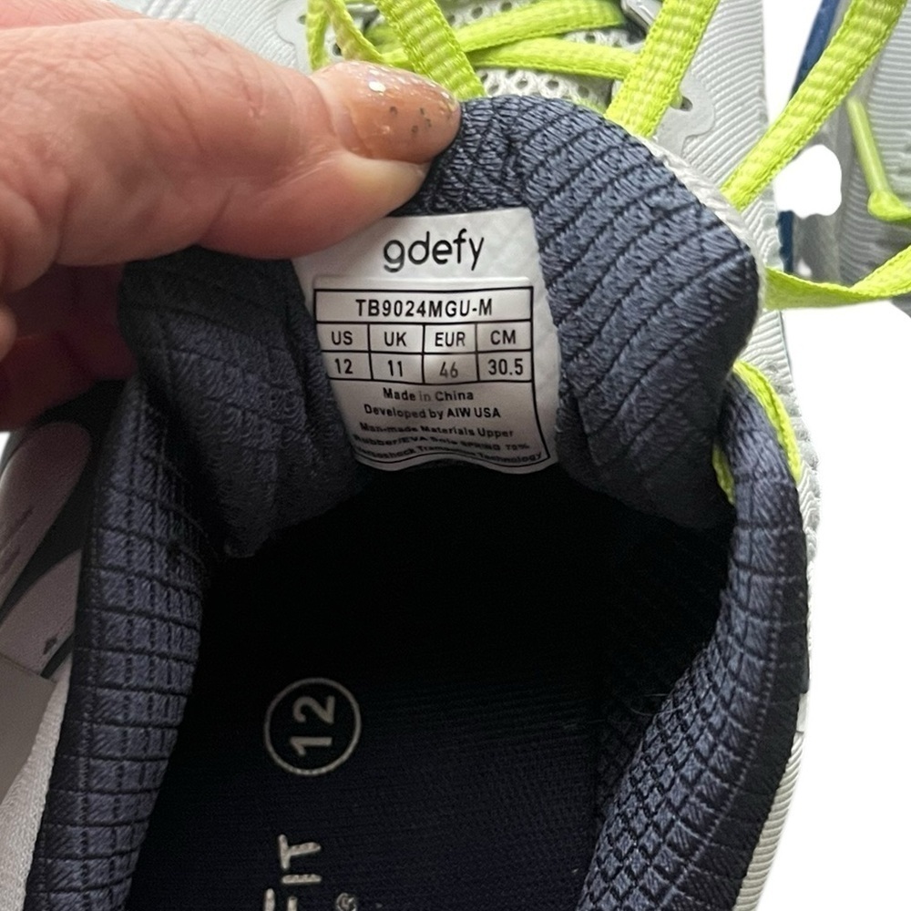 Gravity Defyer Mens Blue/grey Fitness Gym Trainers Shoes Sneakers size 12. - Picture 7 of 7